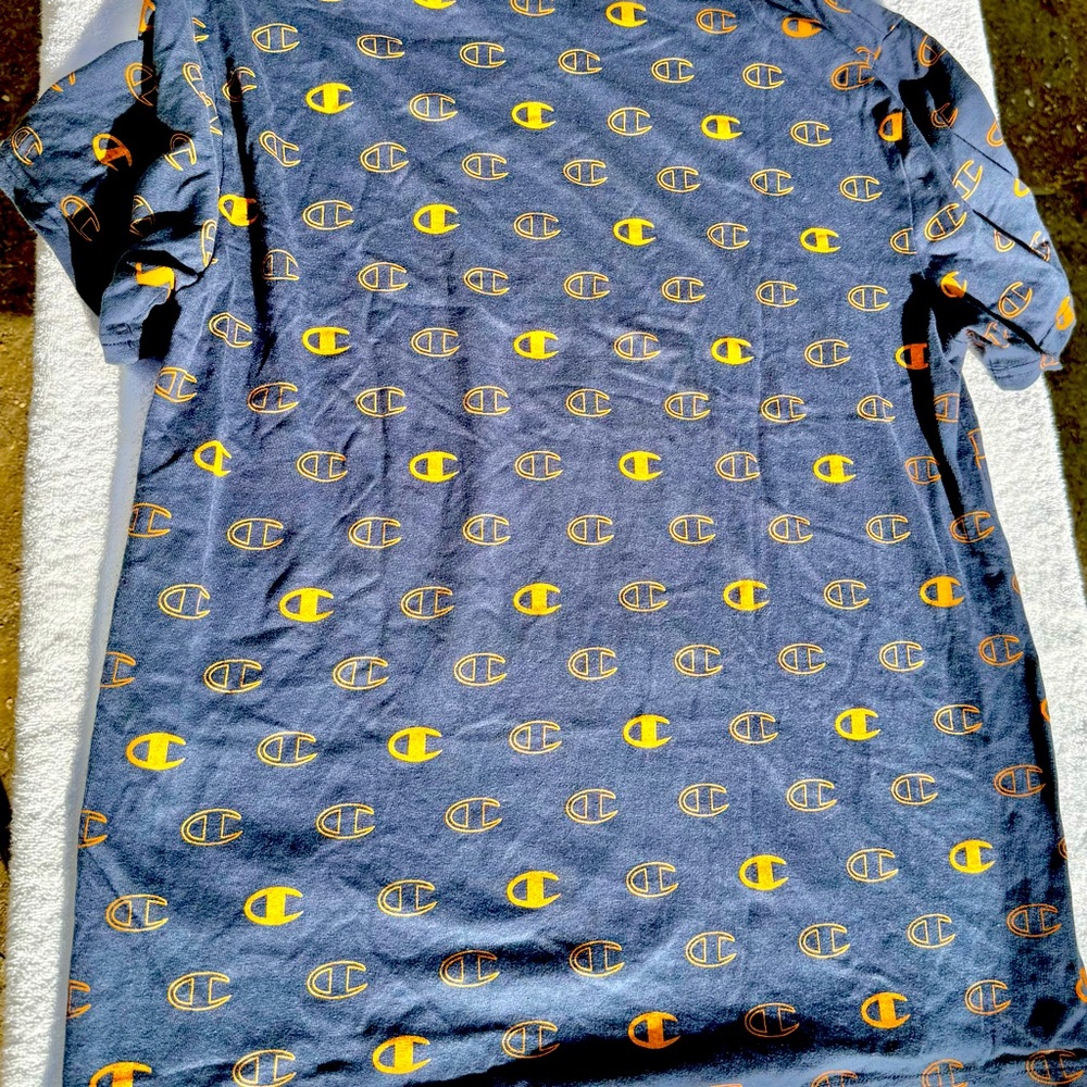 Blue & Orange Champion Cotton T-shirt